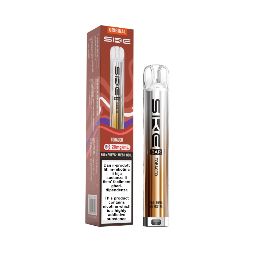 Crystal Bar Tobacco Vape 600 Puff
