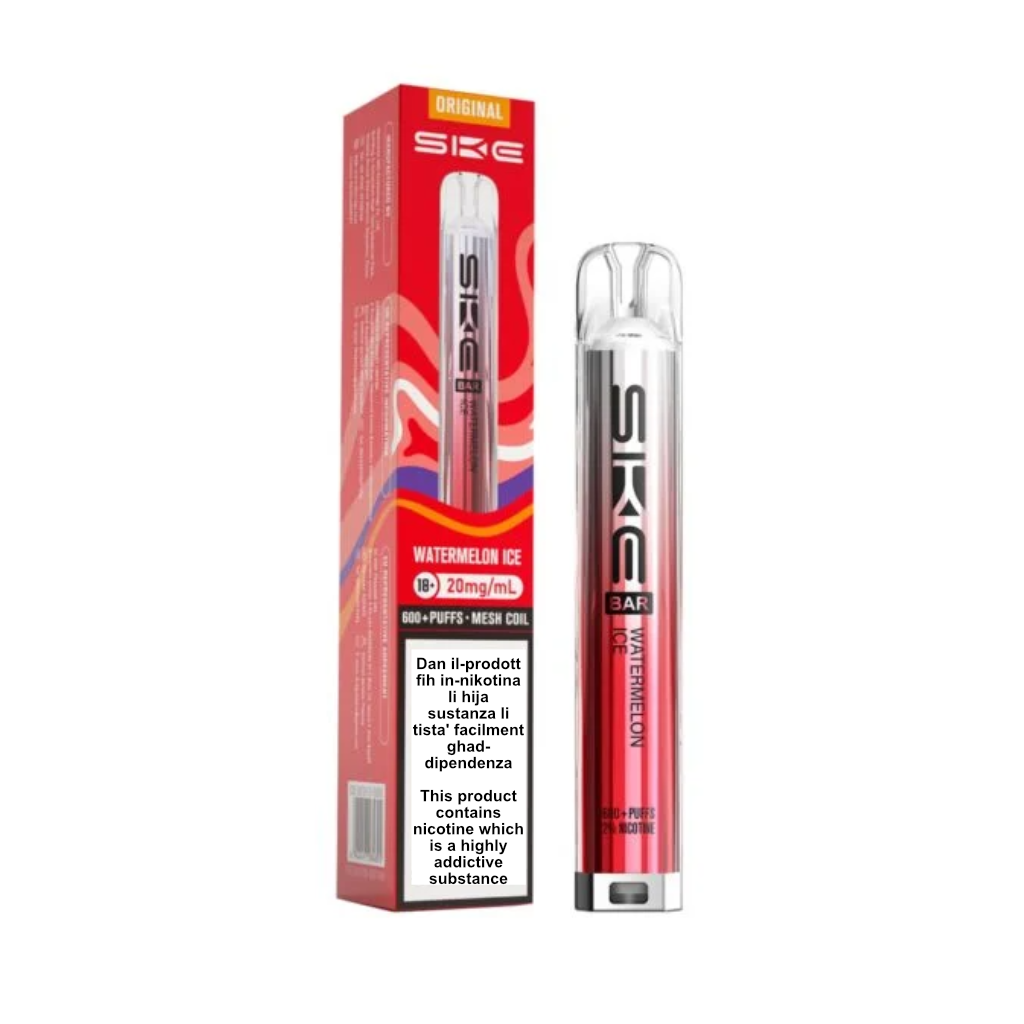 Crystal Bar Watermelon Ice Vape 600 Puff