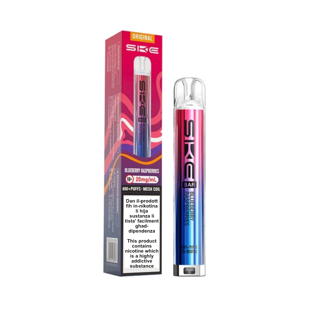 Crystal Bar Blueberry Raspberries Vape 600 Puff