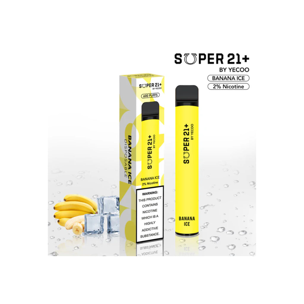 21 disposable vape Super 21 Banana Ice Disposable Vape 800 Puff – Jends Convenience Store