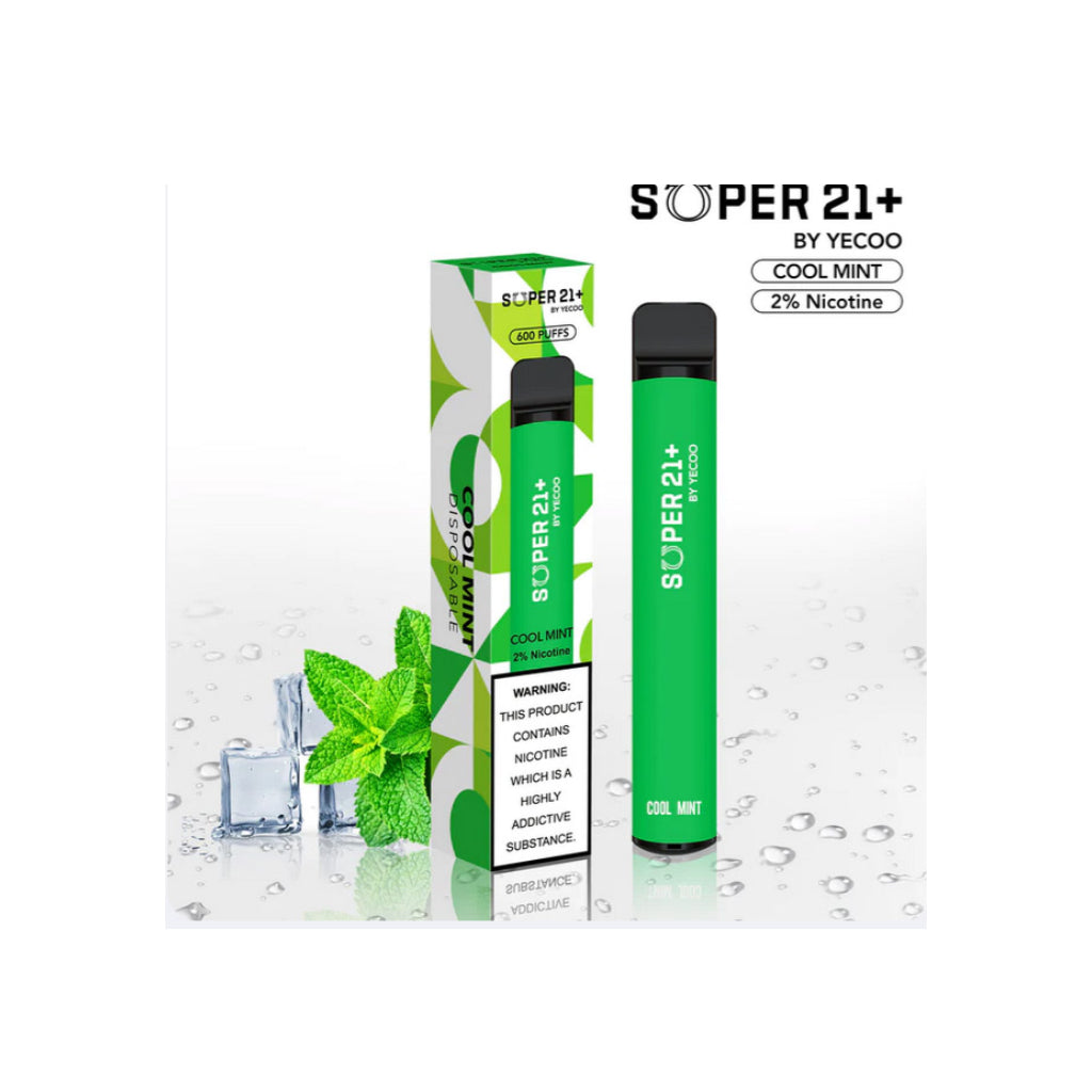 21 disposable vape Super 21 Cool Mint Disposable Vape 800 Puff – Jends Convenience Store