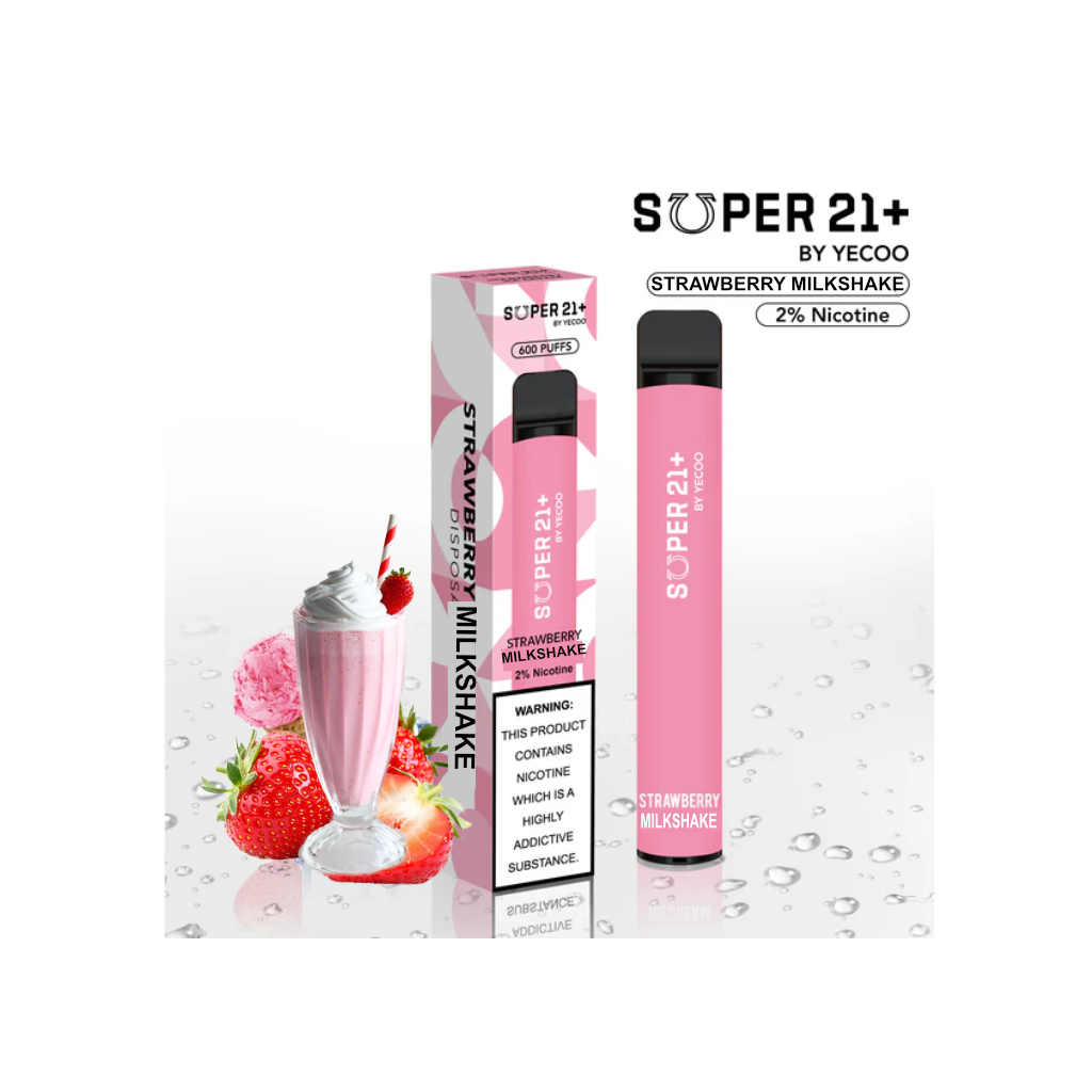 Super 21 Strawberry Milkshake Disposable Vape 800 Puff Jends Convenience Store Super 21 Strawberry Milkshake Disposable Vape 800 Puff Jends Convenience Store