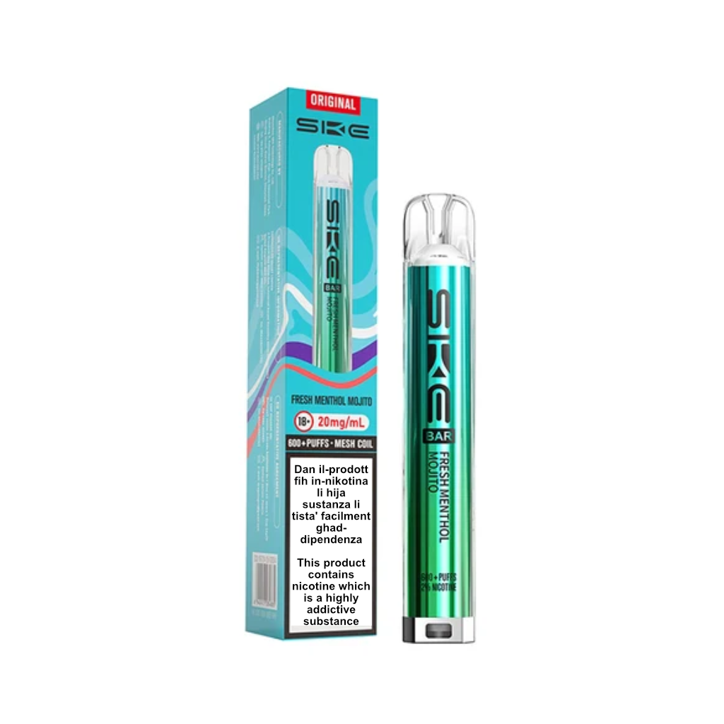 Crystal Bar Fresh Menthol Mojito Vape 600 Puff