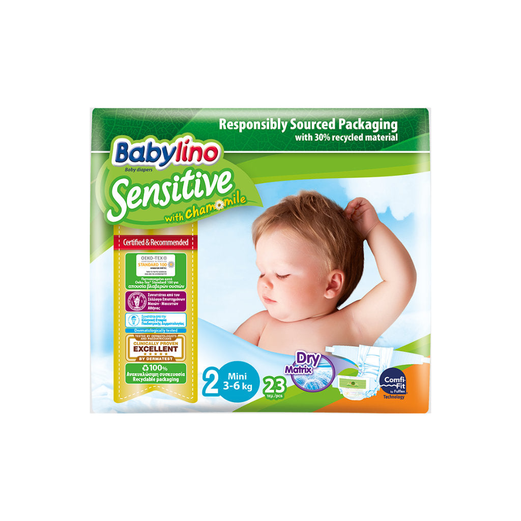 Babylino Nappy Size No 2 (3-6kg) 23pk