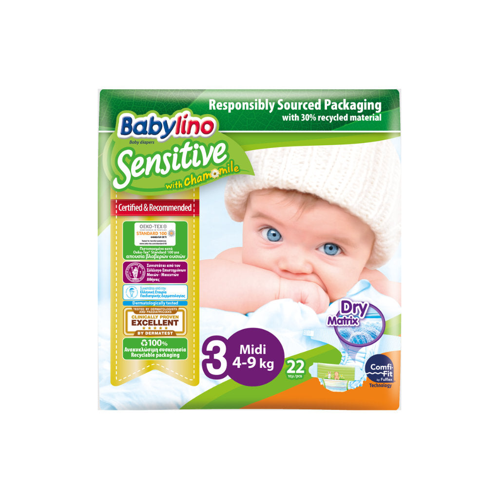 Babylino Nappy Size No 3 (4-9kg) 22pk