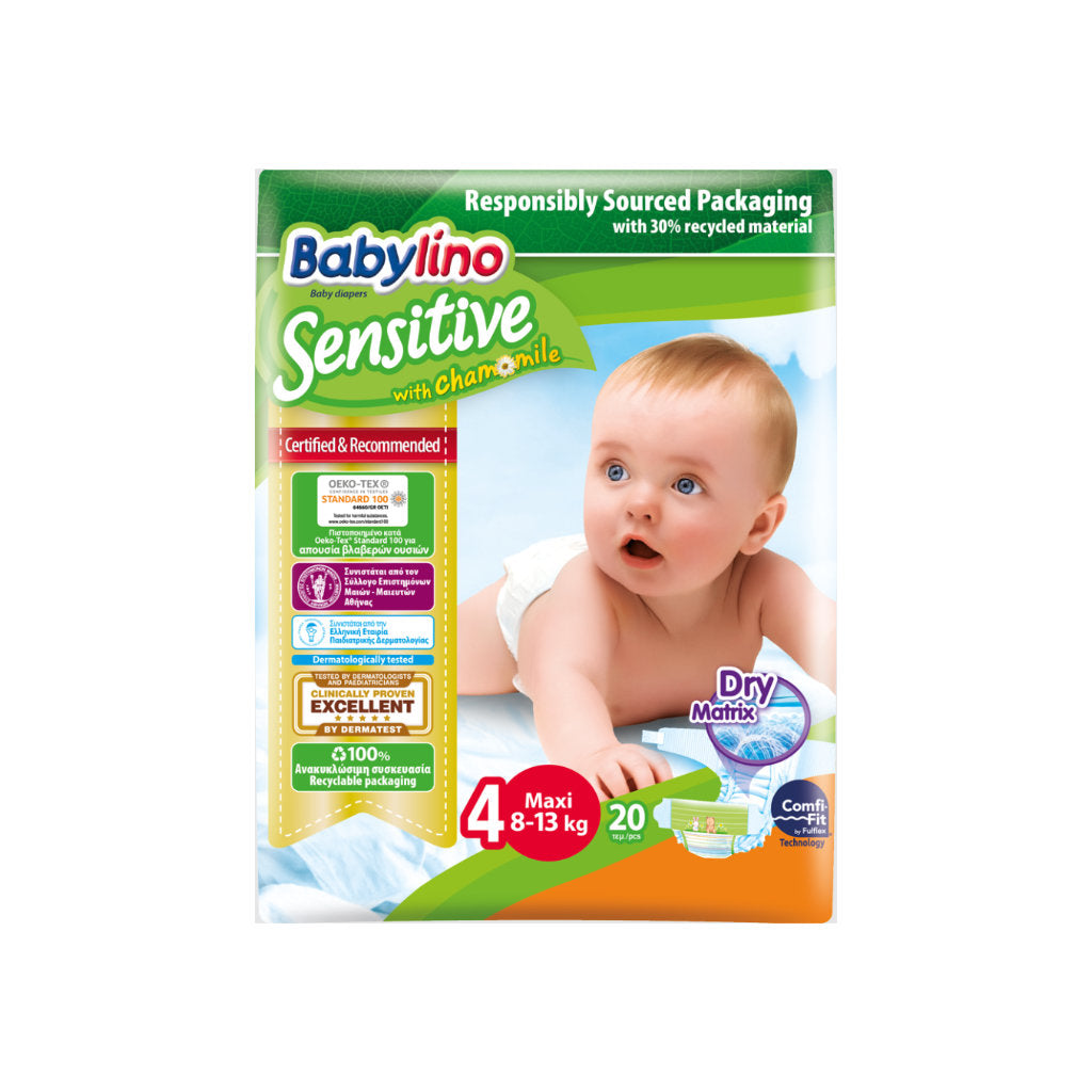 Babylino Nappy Size No 4 (8-13kg) 20pk