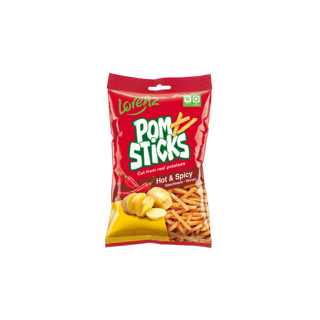Lorenz Pomsticks Hot & Spicy GF 100g