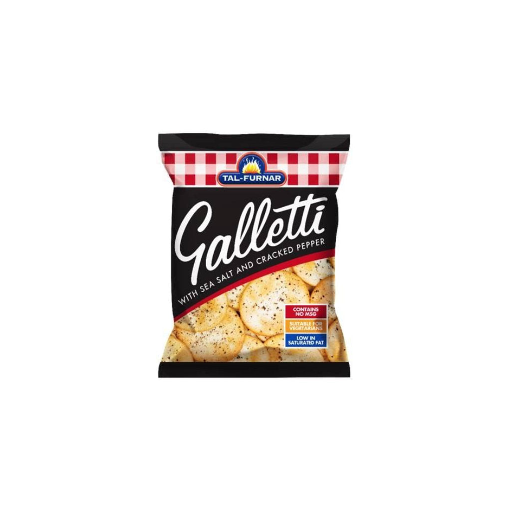 Galletti Sea Salt & Black Pepper Crackers 70g