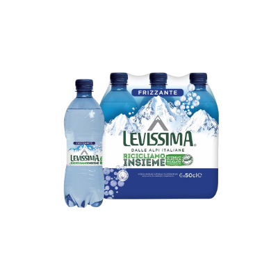 Levissima Sparkling Water 50cl Bottle - 6 Pack