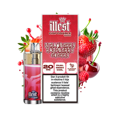 Illest 1K Vape Strawberry Raspberry Cherry