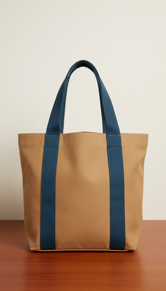 Reusable canvas tote bag with sturdy handles