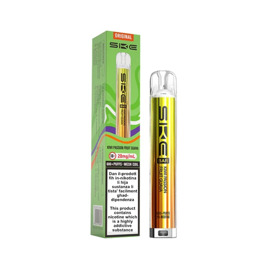 Crystal Bar Kiwi Passion Fruit Guava Vape 600 Puff