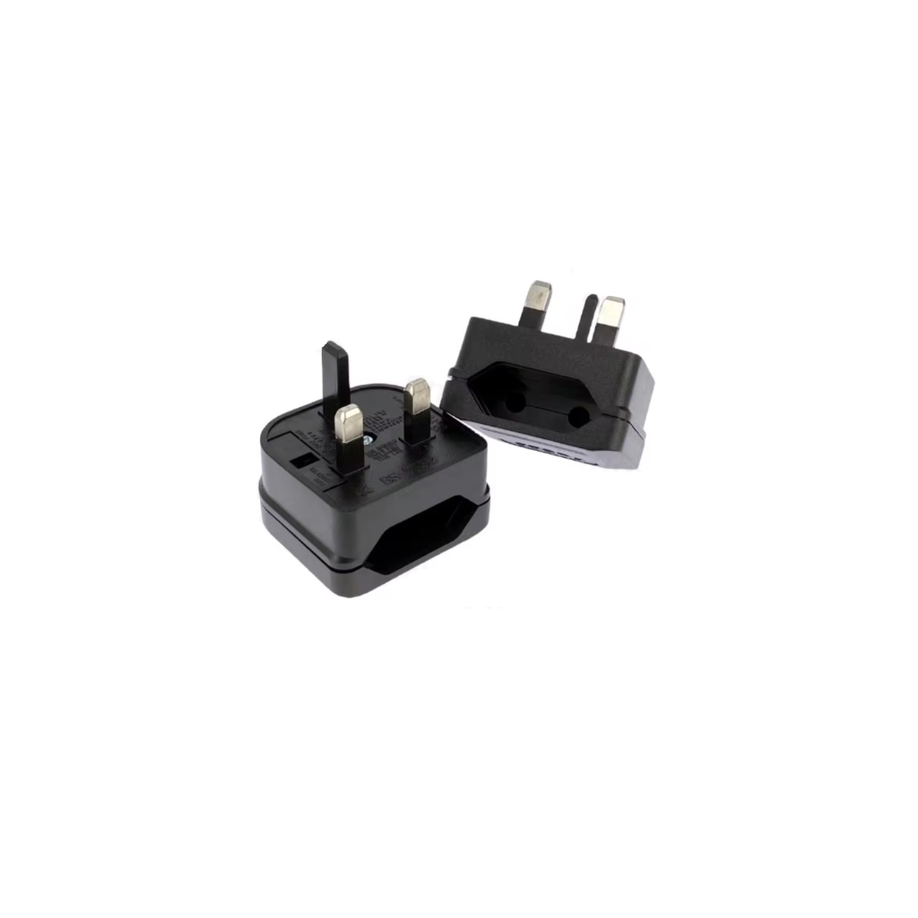 EU 2 Pin to UK 3 Pin Adaptor