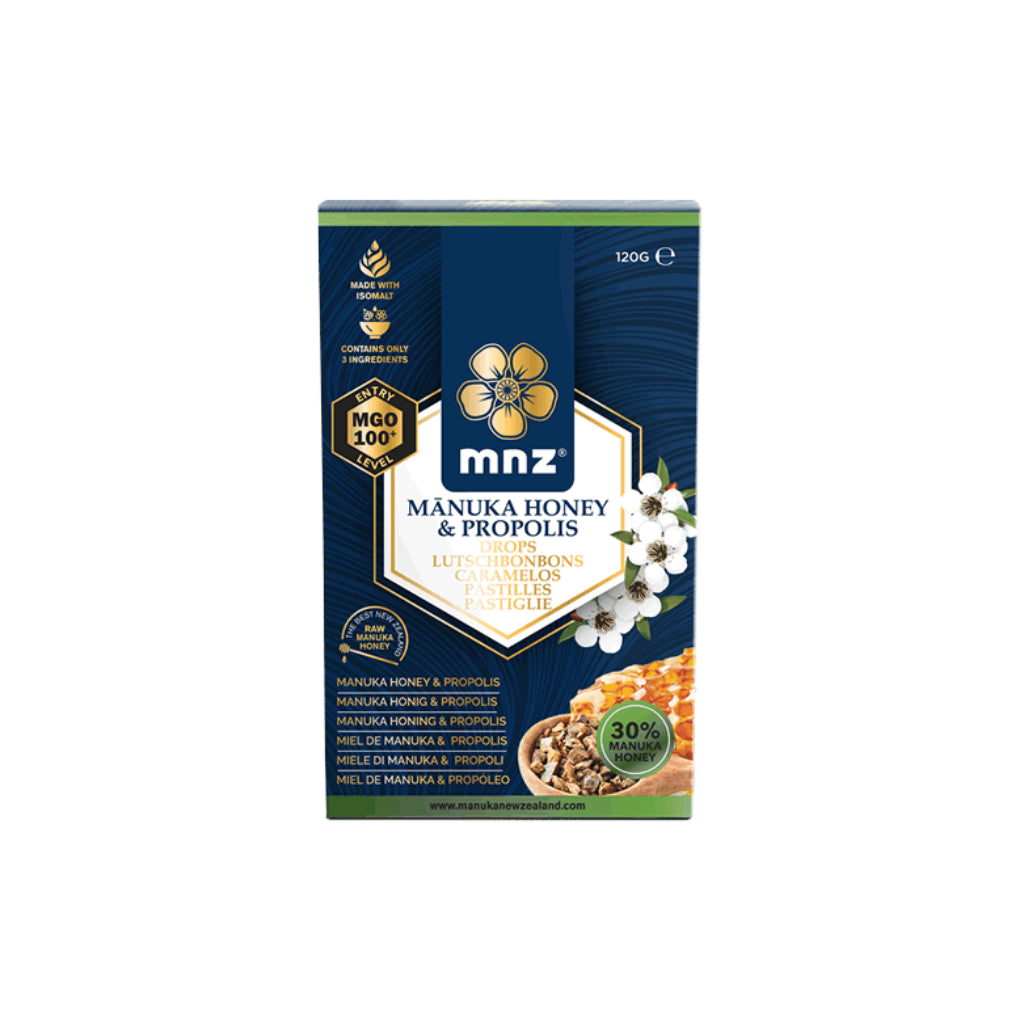MNZ Manuka Honey MGO 100+ Drops & Propolis 120g
