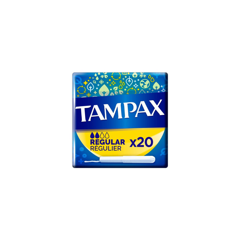 Tampax Regular 100% Cotton Non-Plastic 20 Pack