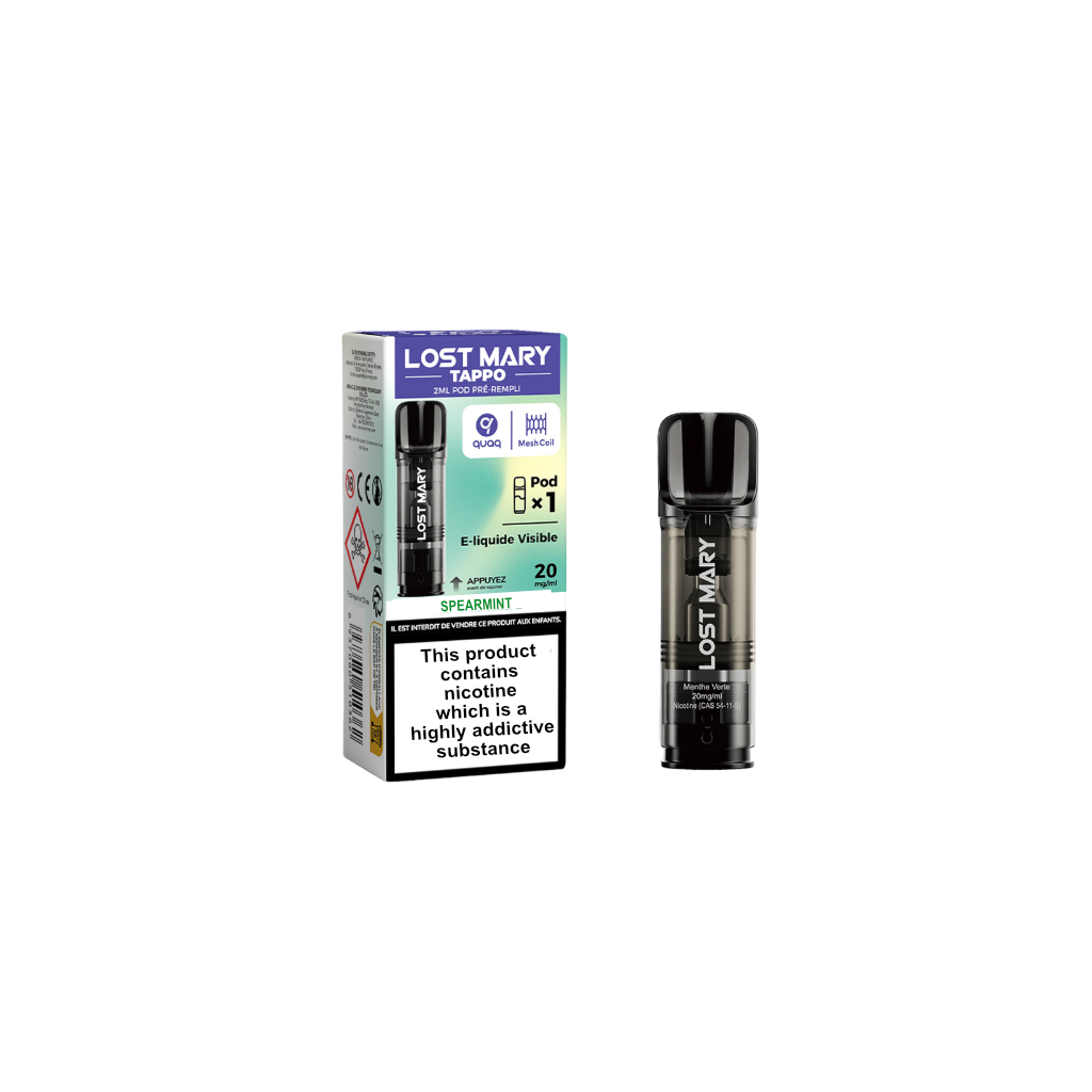 Lost Mary Tappo Air Pod - Spearmint Jends Convenience Store Lost Mary Tappo Air Pod - Spearmint Jends Convenience Store
