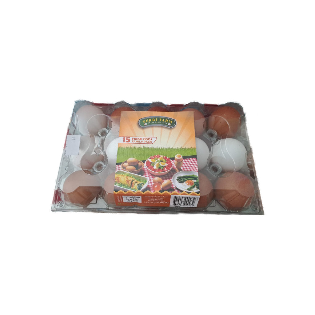 Xerri Farm Fresh Large Eggs 15 Pack