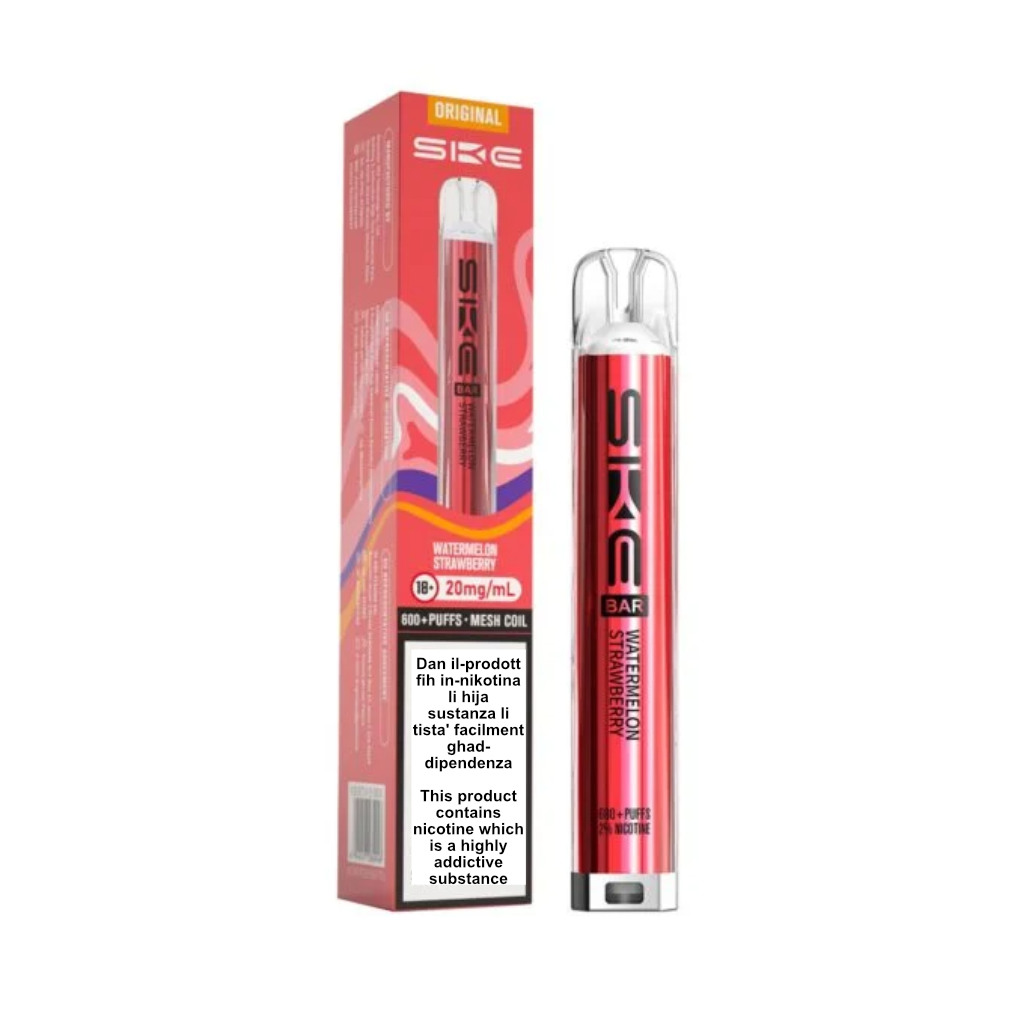 Crystal Bar Watermelon Strawberry Vape 600 Puff