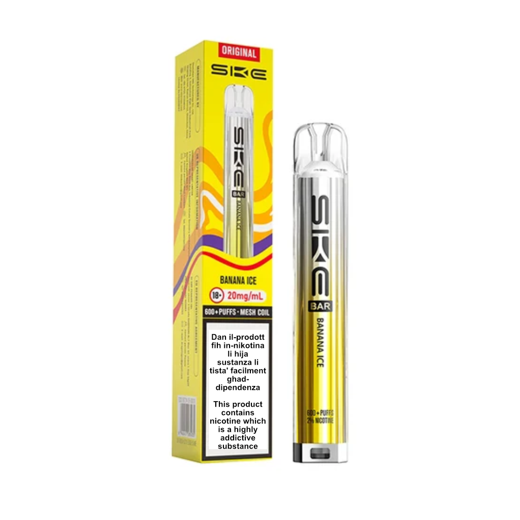 Crystal Bar Banana Ice Vape 600 Puff