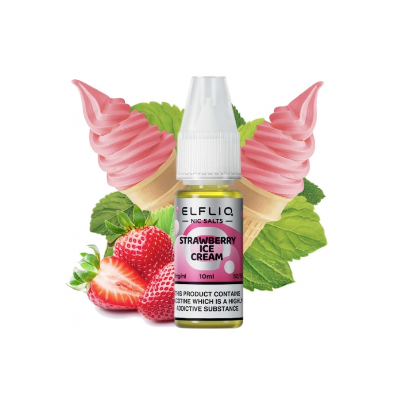 ELFLIQ E-Liquid Nic Salt 10ml 20mg - Strawberry Icecream