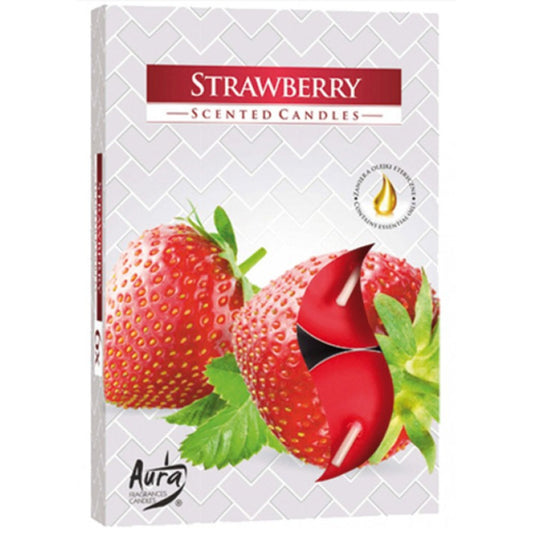 Tealight Scented Strawberry - 6 Pack